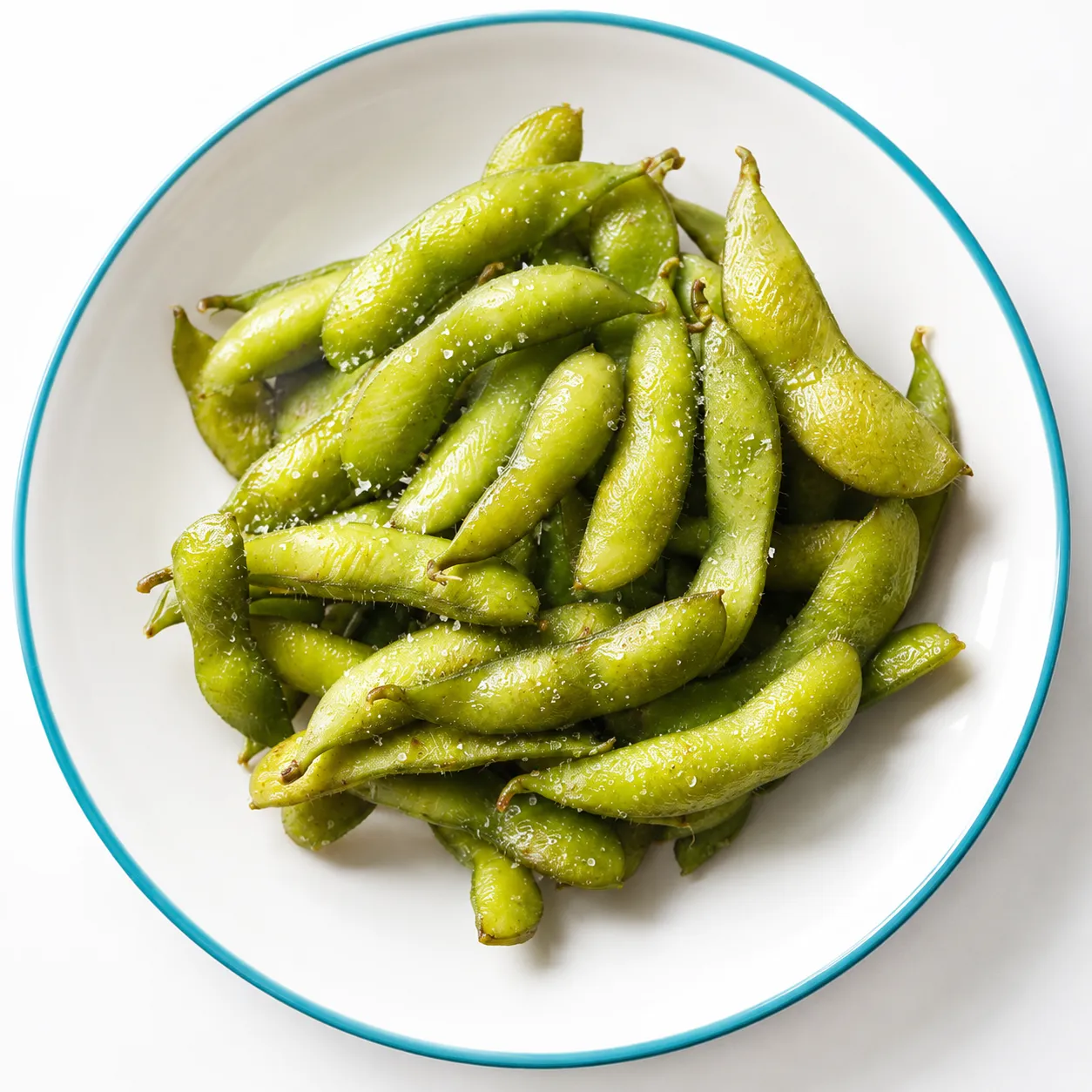 Steamed edamame appetizer at Sushi Maru in Winnipeg, MB