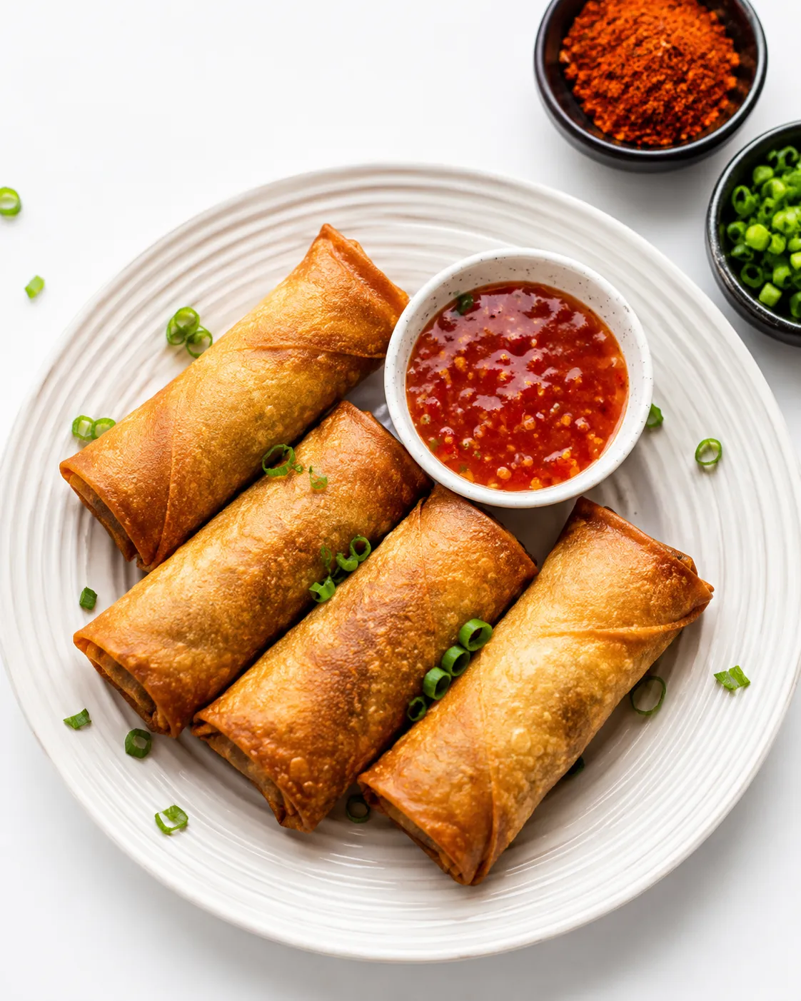 Crispy veggie spring rolls at Sushi Maru in Winnipeg, MB
